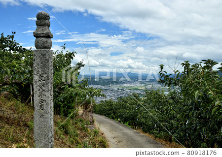Koyasan-cho Ishimichi, 163-cho stone [Kudoyama-cho, Wakayama Prefecture] 80918176