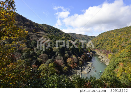 Hozu Gorge seen from Arashiyama Observatory Hozu Gorge seen from Arashiyama Observatory 80918332