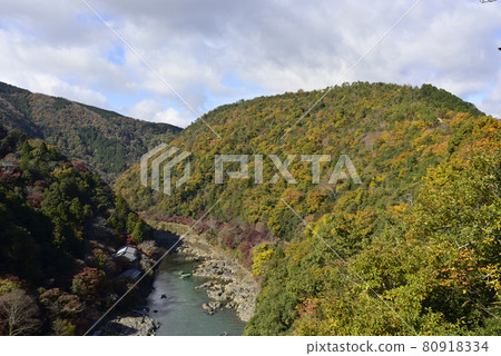 Hozu Gorge seen from Arashiyama Observatory Hozu Gorge seen from Arashiyama Observatory 80918334