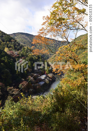 Hozu Gorge seen from Arashiyama Observatory Hozu Gorge seen from Arashiyama Observatory 80918335