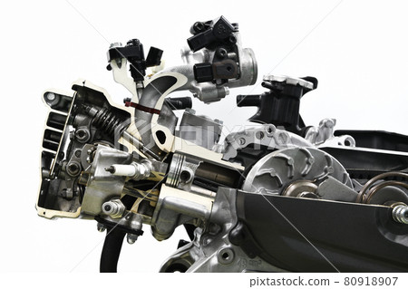 Cut model of scooter engine Cut model of scooter engine 80918907