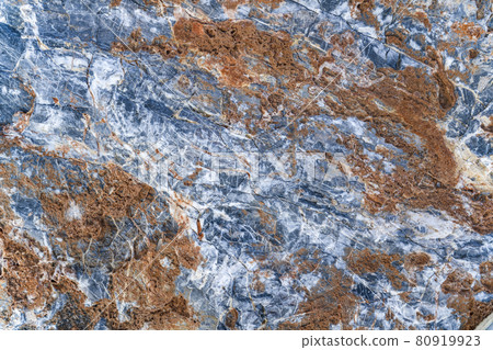 Texture of stone slab with gray-orange pattern with white streaks Texture of stone slab with gray-orange pattern with white streaks 80919923
