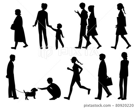 人體剪影插圖集 80920220