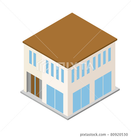 單戶住宅插畫我的家二層等距立體圖 單戶住宅插畫我的家二層等距立體圖 80920530