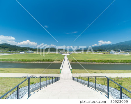 Summer blue sky and scenery of Rikuzentakata Summer blue sky and scenery of Rikuzentakata 80923099