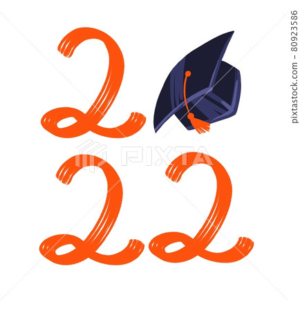 Class of 2022 handwritten typography. Education. Students 2022 class 80923586