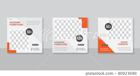Modern Furniture social media post templates design Modern Furniture social media post templates design 80923690