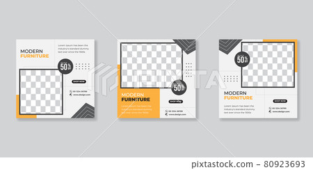 Furniture social media post templates design Furniture social media post templates design 80923693
