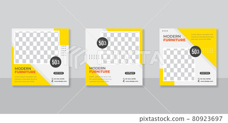 Minimalist Furniture social media post templates design Minimalist Furniture social media post templates design 80923697