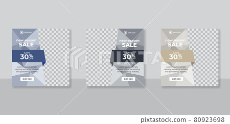 Fashion sale banner for social media post template 80923698