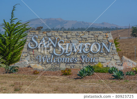 Welcome to San Simeon Sign in San Luis Obispo County, California 80923725