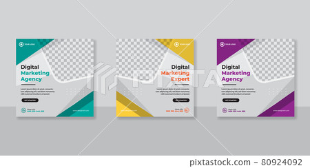 Digital business marketing social media post template 80924092