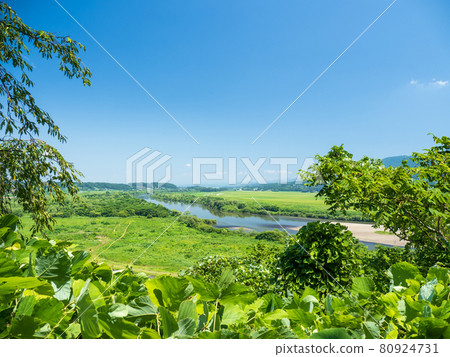 View of the Kitakami River from Hiraizumi Takadachi August 80924731