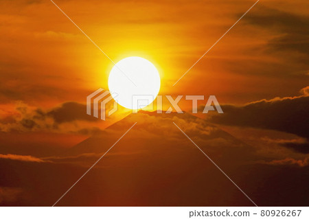 太陽和富士山 太陽和富士山 80926267