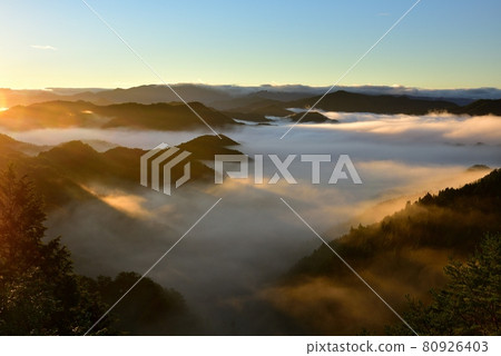 野坂川村的雲海 80926403