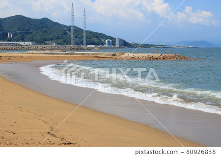 夏季的淡路島海岸[兵庫縣] 80926838