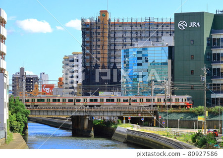 Scenery of the Hori River seen from Kotobashi, Nakagawa-ku, Nagoya 80927586