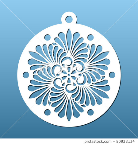 Laser cut ball, stencil for cnc cutting. Metal, wood, leather, resin , paper art, fretwork. Decorative element for Christmas tree designAbstract geometric pattern. . Vector illustration Laser cut ball, stencil for cnc cutting. Metal, wood, leather, resin , paper art, fretwork. Decorative element for Christmas tree designAbstract geometric pattern. . Vector illustration 80928134