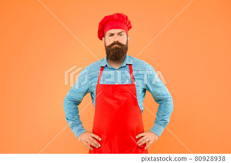 Corporate Catering Service bearded man chef apron, culinary concept 80928938