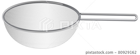 Kithen equipment with colander isolated on white background 80929162