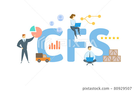 CFS, Container Freight Station. Concept with keyword, people and icons. Flat vector illustration. Isolated on white. CFS, Container Freight Station. Concept with keyword, people and icons. Flat vector illustration. Isolated on white. 80929507