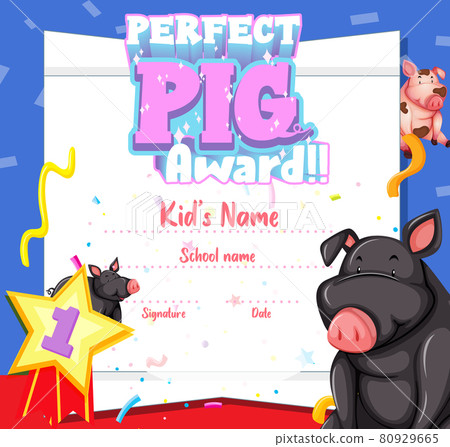 Diploma or certificate template for school kids 80929665