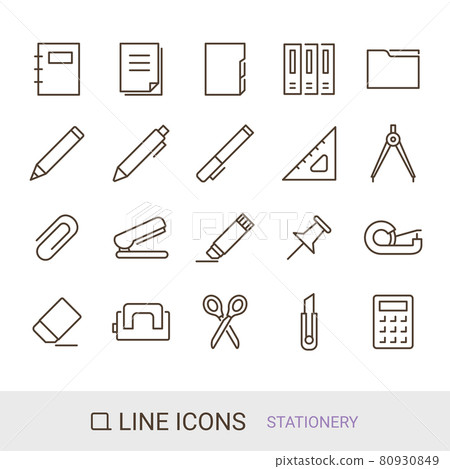 Product icon Stationery line icon 80930849