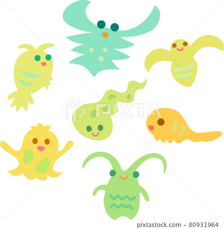 Plankton-style character illustration set 80931964
