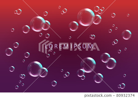Purple composition with a gradient, a lot of airy transparent shiny balls Purple composition with a gradient, a lot of airy transparent shiny balls 80932374