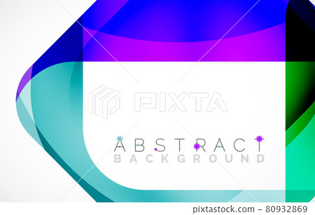 Minimal background. Abstract square shape with round corners created with wavy forms. Vector Illustration For Wallpaper, Banner, Background, Landing Page Minimal background. Abstract square shape with round corners created with wavy forms. Vector Illustration For Wallpaper, Banner, Background, Landing Page 80932869