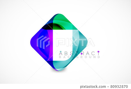 Minimal background. Abstract square shape with round corners created with wavy forms. Vector Illustration For Wallpaper, Banner, Background, Landing Page Minimal background. Abstract square shape with round corners created with wavy forms. Vector Illustration For Wallpaper, Banner, Background, Landing Page 80932870