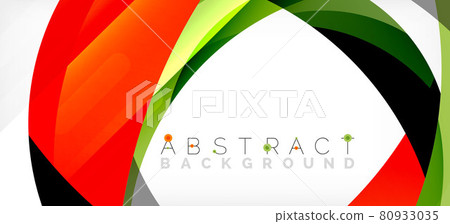 Geometric abstract background. Circle created with overlapping color shapes. Vector Illustration For Wallpaper, Banner, Background, Landing Page 80933035