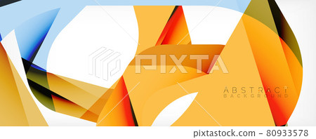 Geometric abstract background - multicolored abstract shapes on white. Vector Illustration For Wallpaper, Banner, Background, Landing Page Geometric abstract background - multicolored abstract shapes on white. Vector Illustration For Wallpaper, Banner, Background, Landing Page 80933578