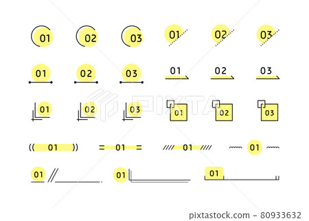 數字框套裝 簡單數字 數字插圖 裝飾格紋裝飾材料 80933632