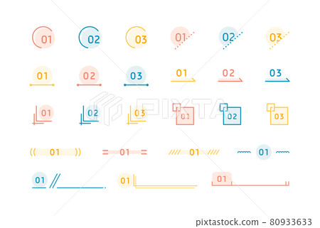 Number frame set Simple number Number illustration Decorative ruled decoration Material Number frame set Simple number Number illustration Decorative ruled decoration Material 80933633