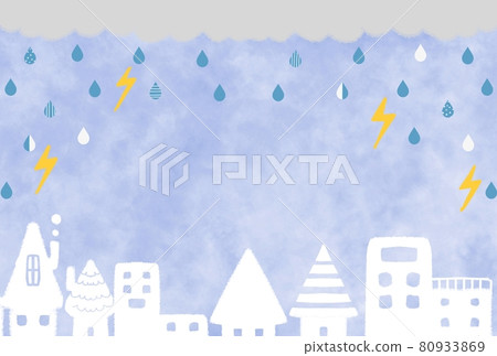 Scandinavian style lightning and rain background cityscape Scandinavian style lightning and rain background cityscape 80933869