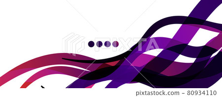 Abstract background - transparent overlapping wavy lines on white pattern. Vector Illustration For Wallpaper, Banner, Background, Landing Page 80934110