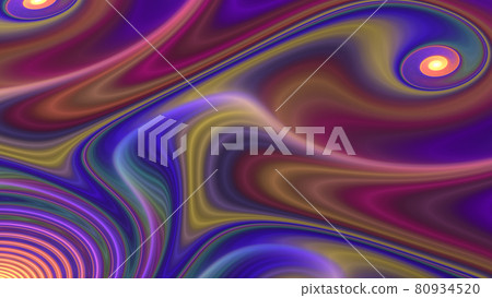 Smooth fractal swirls, digital artwork for creative graphic design. Wavy texture. Fantasy fractal digital art. 80934520