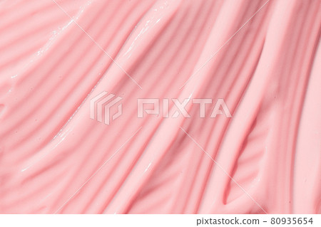 .Creamy pink skincare lotion mousse product closeup. Peach cream, moisturizer spread, sunscreen cosmetic smear background. Moisturizing beauty creme, balm swatch, pink paint, yogurt texture .Creamy pink skincare lotion mousse product closeup. Peach cream, moisturizer spread, sunscreen cosmetic smear background. Moisturizing beauty creme, balm swatch, pink paint, yogurt texture 80935654