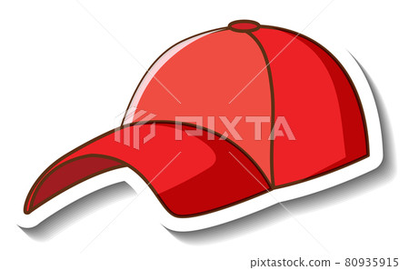 A sticker template with a red cap isolated A sticker template with a red cap isolated 80935915