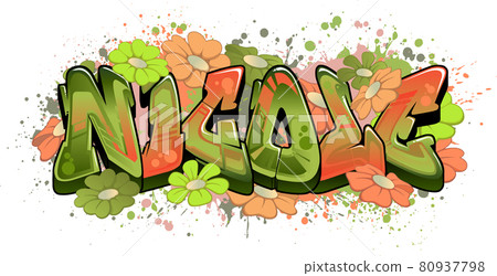 Graffiti styled Name Design - Nicole 80937798