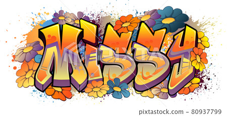 Graffiti styled Name Design - Missy 80937799