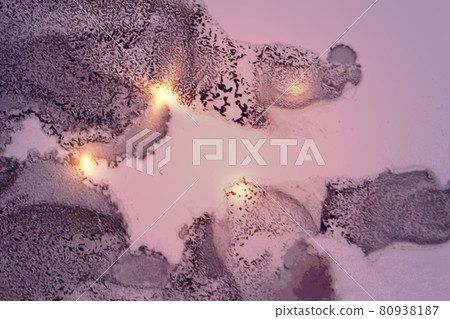Abstract gray, pink and gold alcohol ink pattern with marble texture Abstract gray, pink and gold alcohol ink pattern with marble texture 80938187