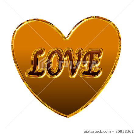 Golden heart, chocolate 80938361