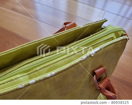 Synthetic leather shoulder bag with tattered edges-enlarged 80938525