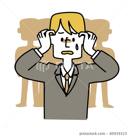 A man in a suit that is worrisome A man in a suit that is worrisome 80939323