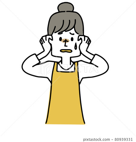 Housewife holding a head 80939331