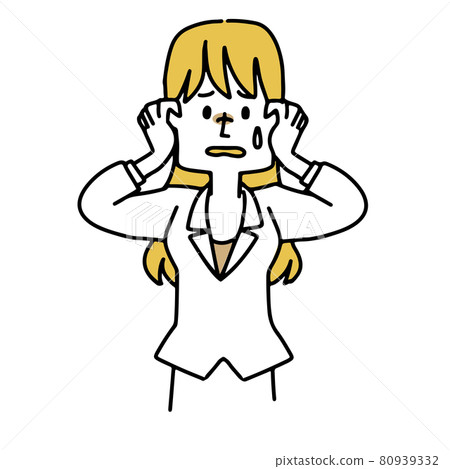 拿著她的頭的西裝的女人 80939332