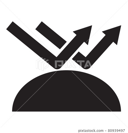 surface reflection icon on white background. contact lens UV Resistance sign. flat style. surface reflection icon on white background. contact lens UV Resistance sign. flat style. 80939497