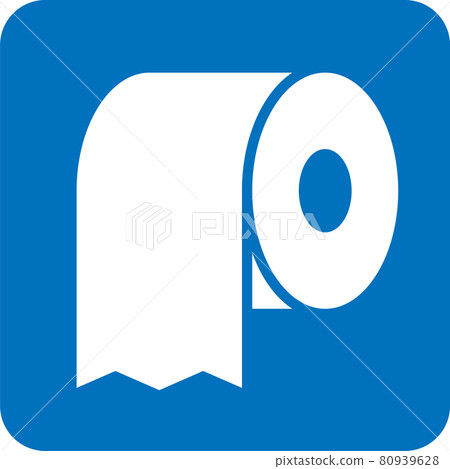 Toilet paper pictogram Toilet paper pictogram 80939628